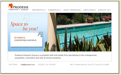 Prodesse Property Management website design by Ghostdog